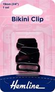 HEMLINE HANGSELL - Bikini Clip 18mm 1 Set - black